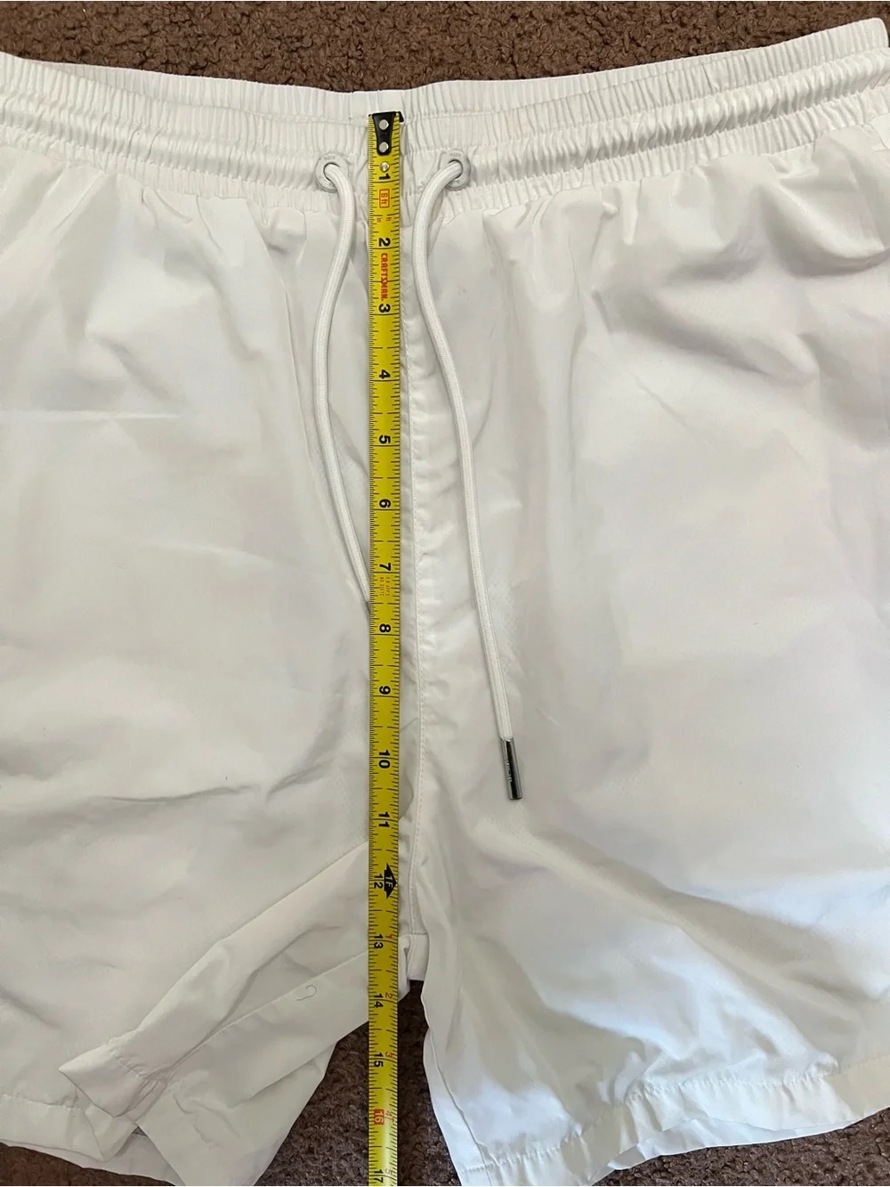 SS19 Kith White Nylon Meshed Lined Active Swim Shorts Size M *FLAWS*